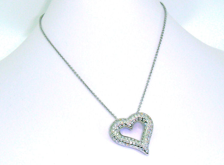 0.39ct Heart-Shaped Diamond Necklace in 18K White Gold