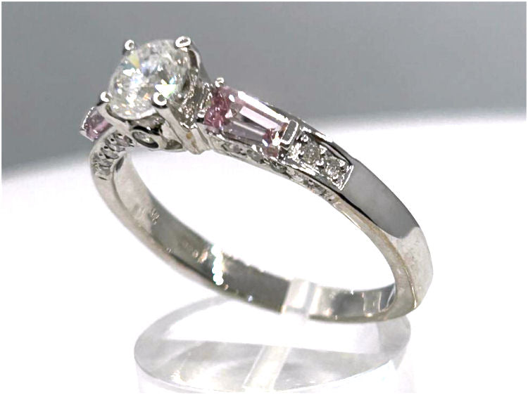 1.45ct Diamond & Sapphire Solitaire Ring in 14K Gold