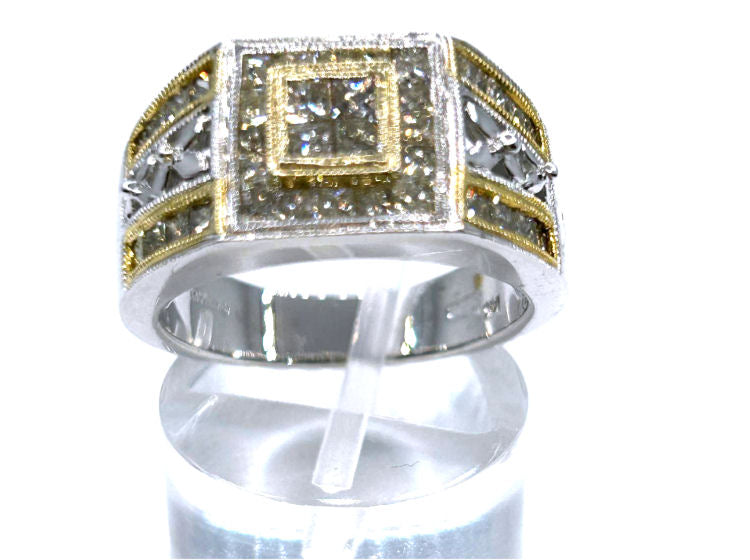 1.48ct Diamond Ring in 14K Two-Tone Gold