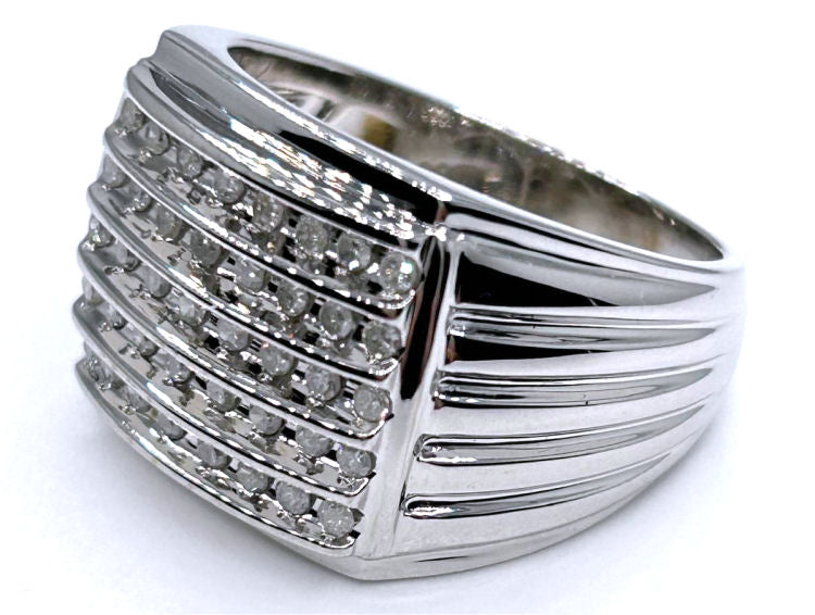 0.52ct Gent's Diamond Ring in 10K White Gold