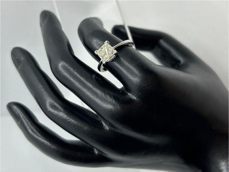 2.08ct Solitaire Diamond Ring In 14K White Gold