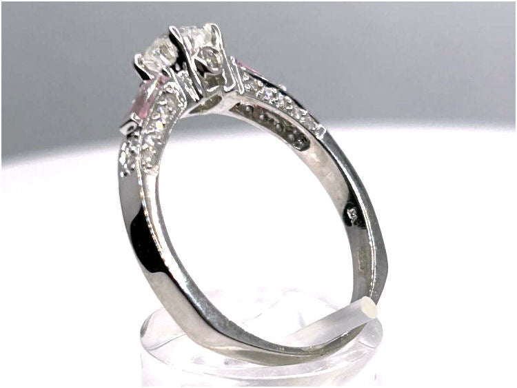 1.45ct Diamond & Sapphire Solitaire Ring in 14K Gold