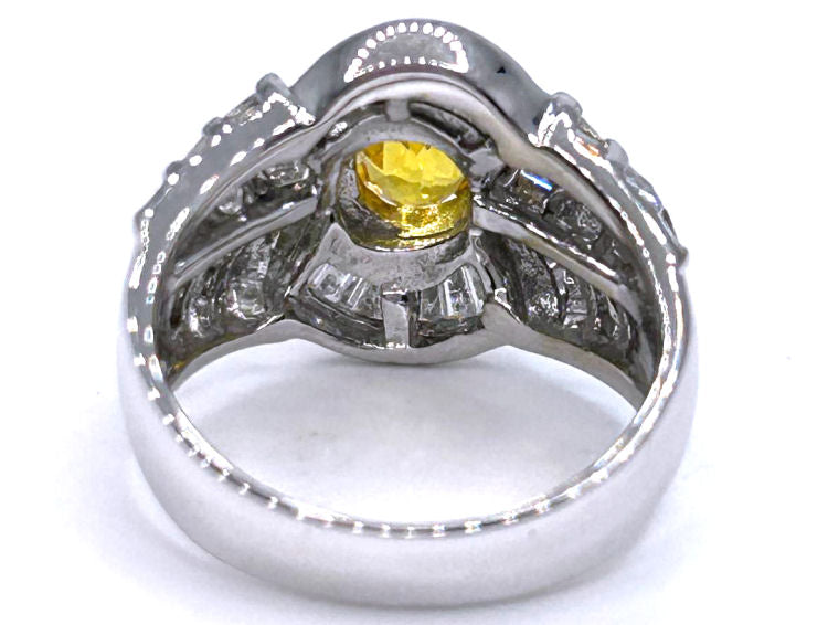 2.31ct Sapphire & Diamond Ring in 18K White Gold