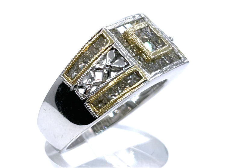 1.48ct Diamond Ring in 14K Two-Tone Gold
