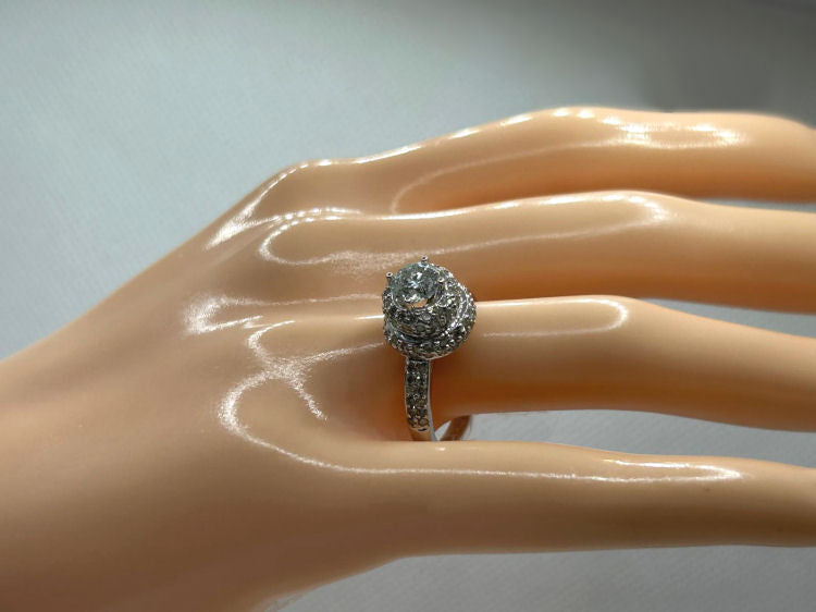 1.60ct Solitaire Diamond Ring In 14K White Gold 