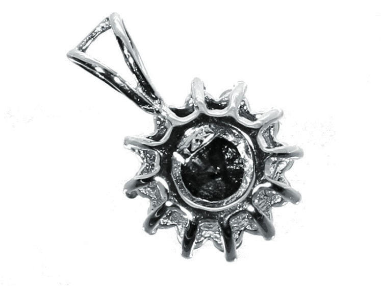 1.00ct Black & White Diamond Necklace in 18K & 14K White Gold