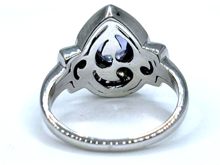 1.90ct Tanzanite & Diamond Ring in 18K White Gold