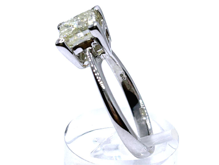 2.08ct Solitaire Diamond Ring In 14K White Gold