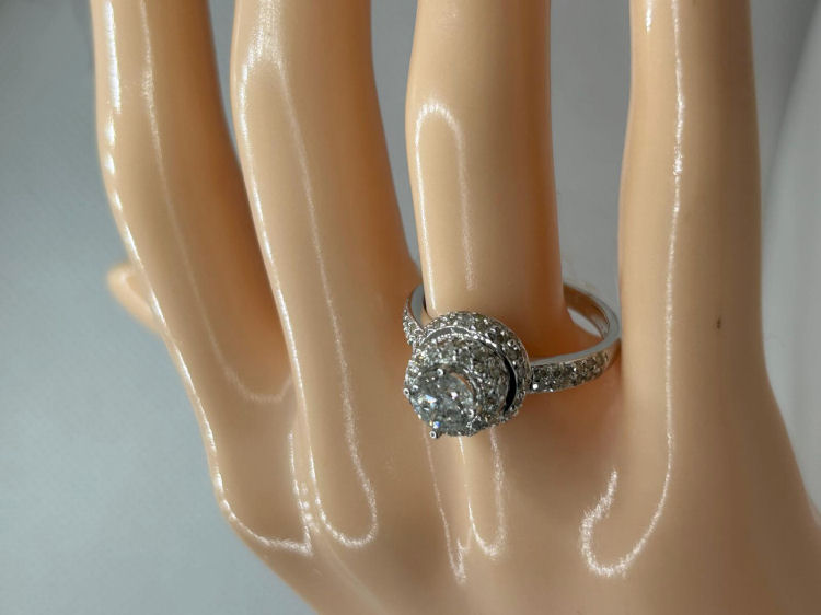 1.60ct Solitaire Diamond Ring In 14K White Gold 