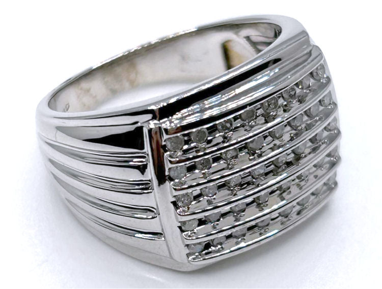 0.52ct Gent's Diamond Ring in 10K White Gold
