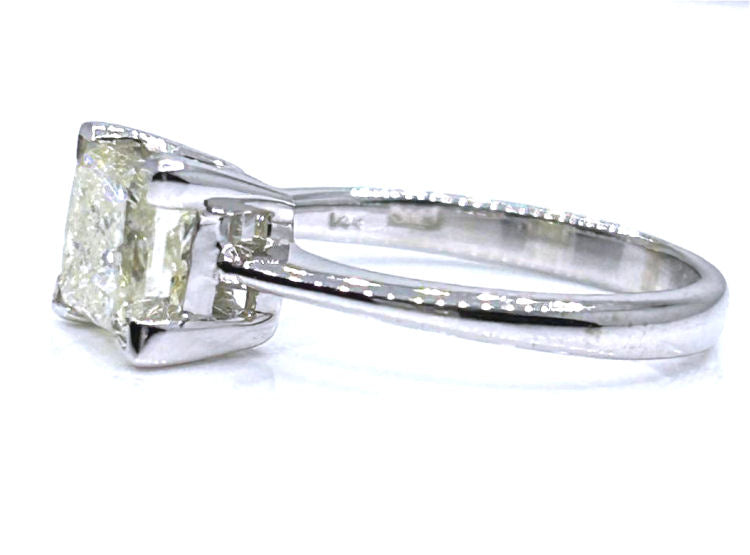 2.08ct Solitaire Diamond Ring In 14K White Gold