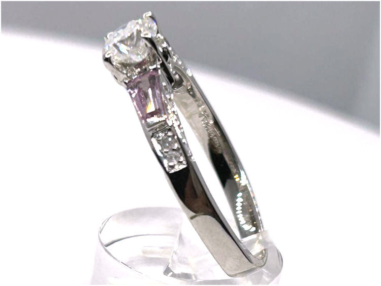 1.45ct Diamond & Sapphire Solitaire Ring in 14K Gold