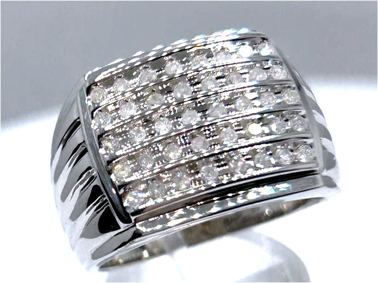 0.52ct Gent's Diamond Ring in 10K White Gold