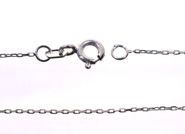 1.00ct Black & White Diamond Necklace in 18K & 14K White Gold