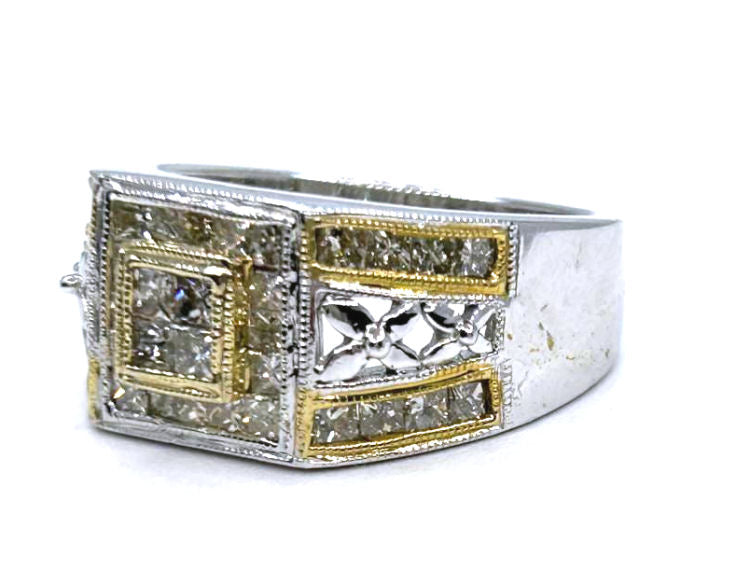 1.48ct Diamond Ring in 14K Two-Tone Gold