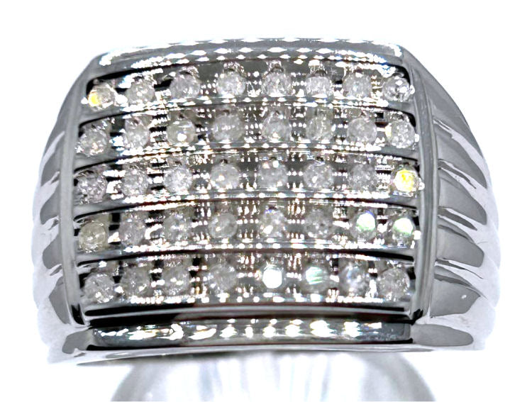 0.52ct Gent's Diamond Ring in 10K White Gold