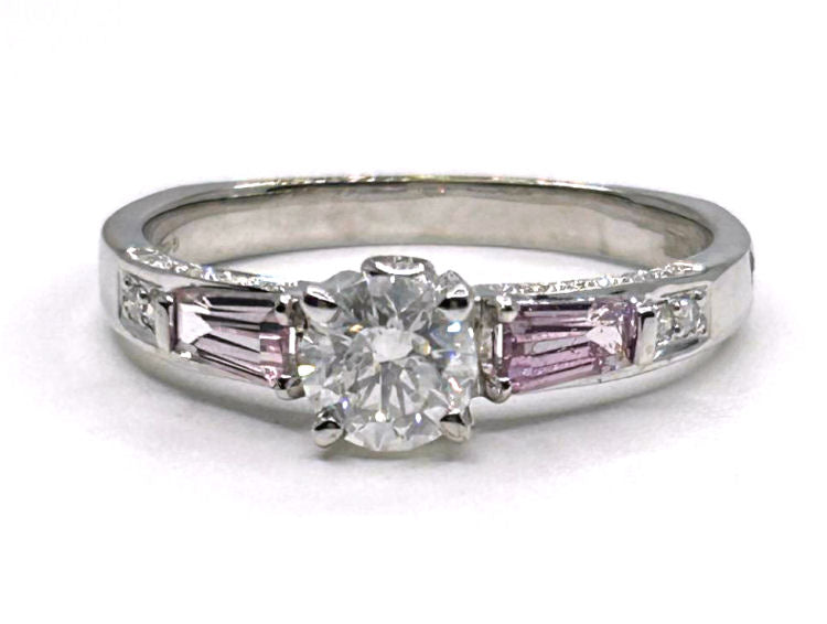1.45ct Diamond & Sapphire Solitaire Ring in 14K Gold