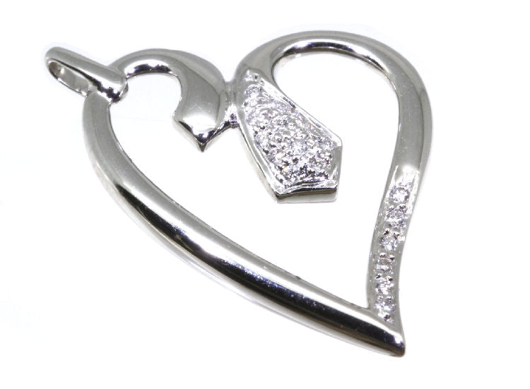 0.10ct Diamond Necklace in 18K White Gold - Necklace Length (42.00cm)