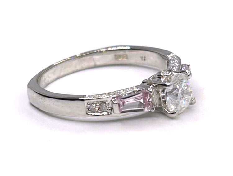 1.45ct Diamond & Sapphire Solitaire Ring in 14K Gold