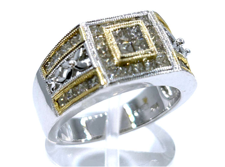 1.48ct Diamond Ring in 14K Two-Tone Gold