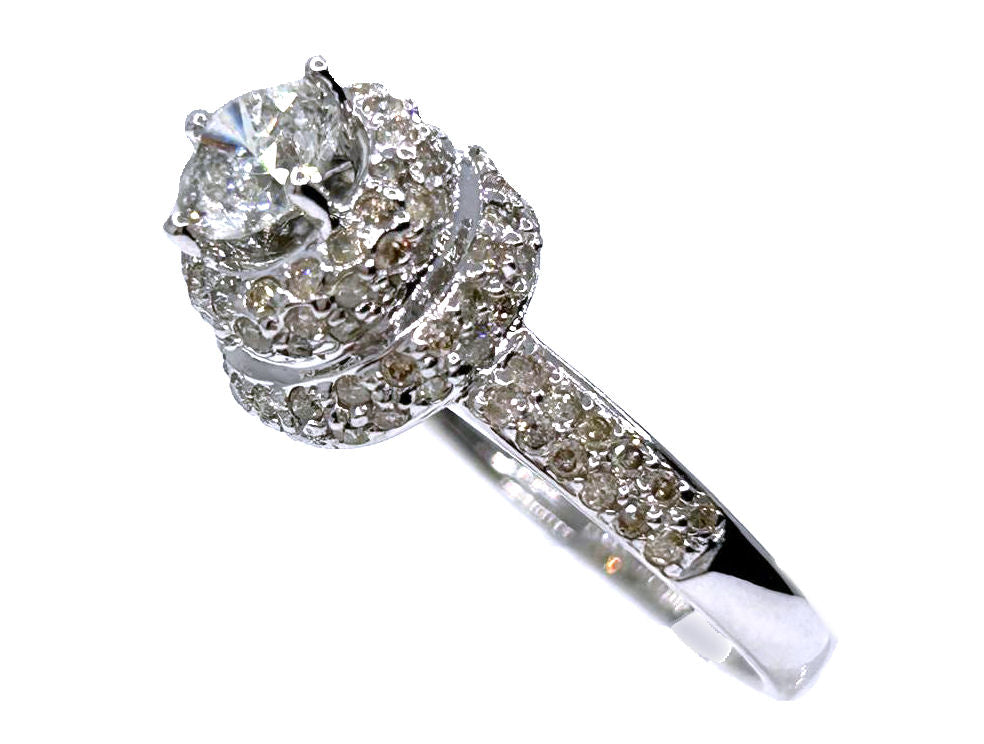 1.60ct Solitaire Diamond Ring In 14K White Gold 