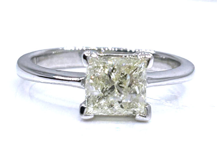 2.08ct Solitaire Diamond Ring In 14K White Gold