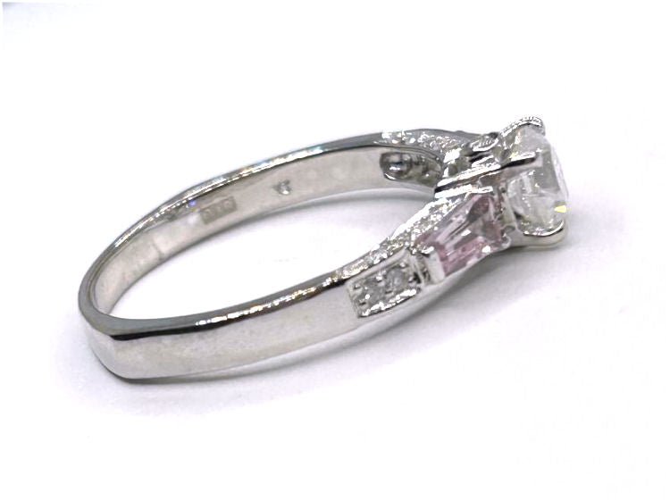 1.45ct Diamond & Sapphire Solitaire Ring in 14K Gold