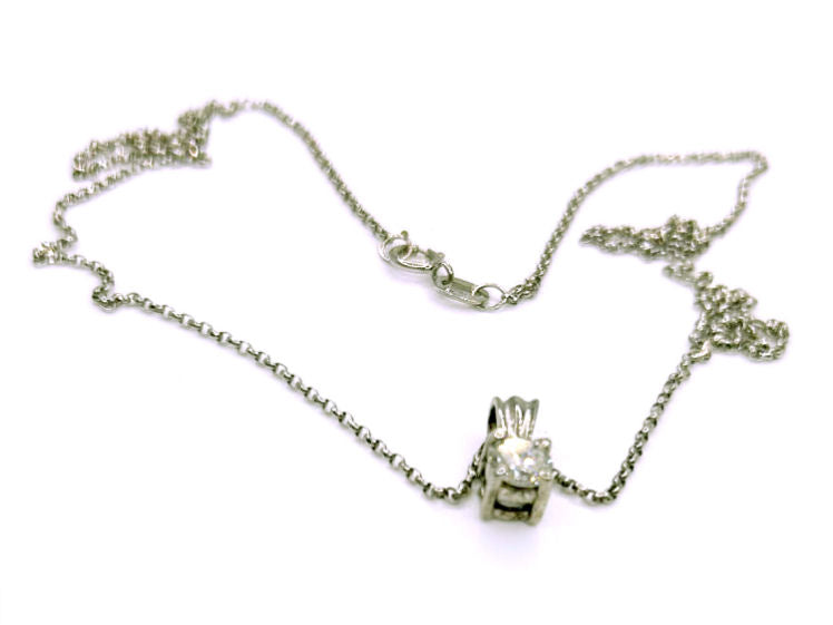 0.25ct Diamond Necklace in 14K & 18K White Gold