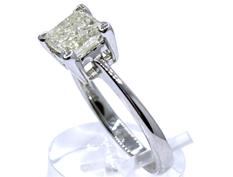 2.08ct Solitaire Diamond Ring In 14K White Gold