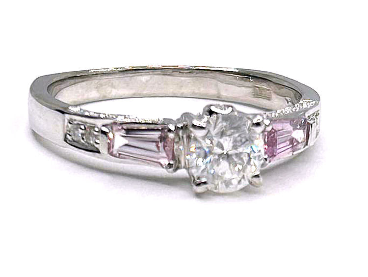 1.45ct Diamond & Sapphire Solitaire Ring in 14K Gold