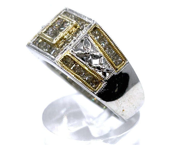 1.48ct Diamond Ring in 14K Two-Tone Gold