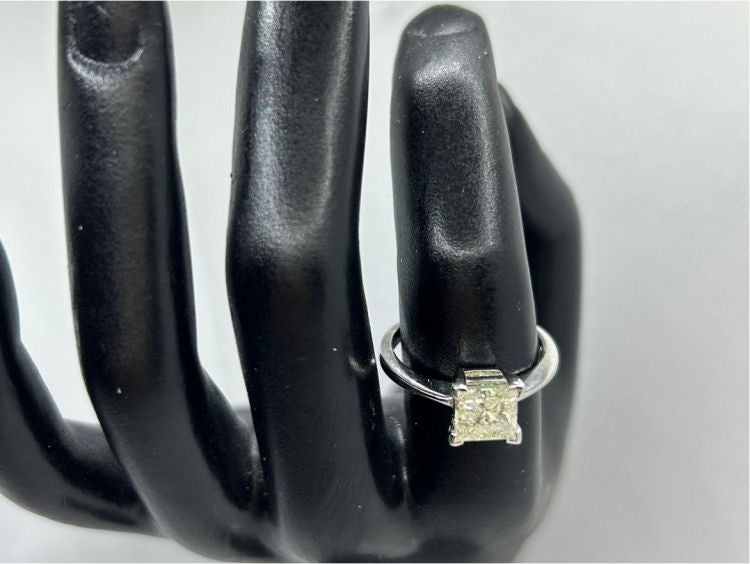 2.08ct Solitaire Diamond Ring In 14K White Gold