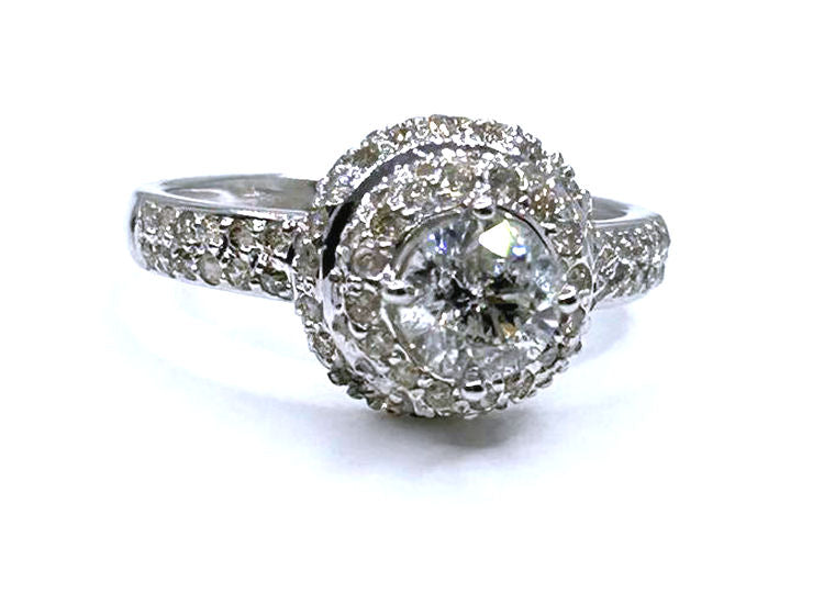 1.60ct Solitaire Diamond Ring In 14K White Gold 