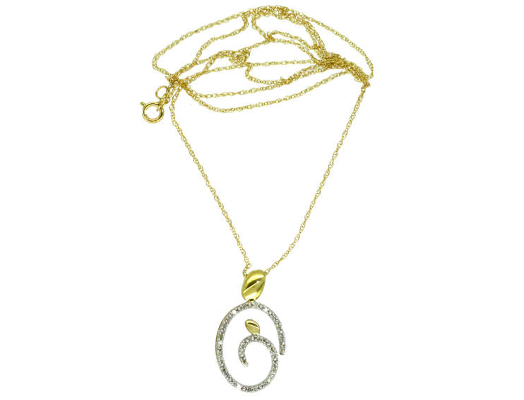 0.10ct Diamond Necklace in 9K Yellow Gold
