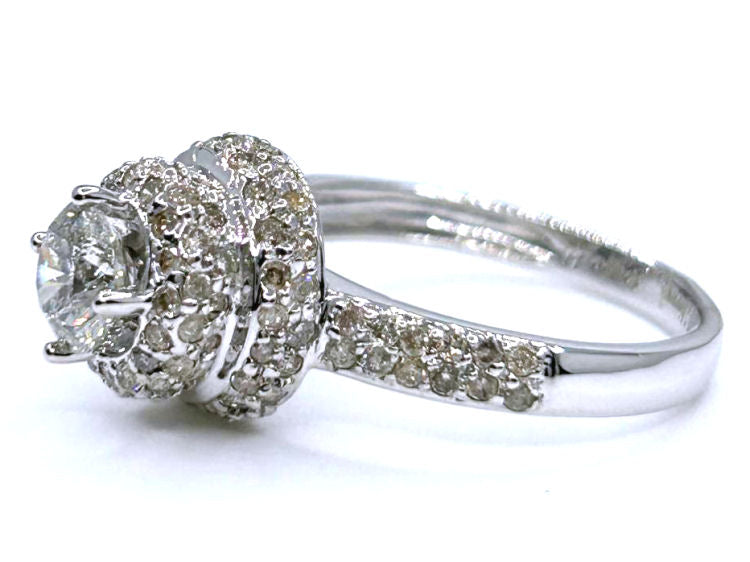1.60ct Solitaire Diamond Ring In 14K White Gold 
