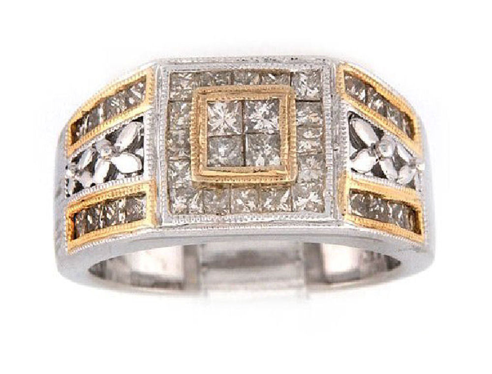 1.48ct Diamond Ring in 14K Two-Tone Gold