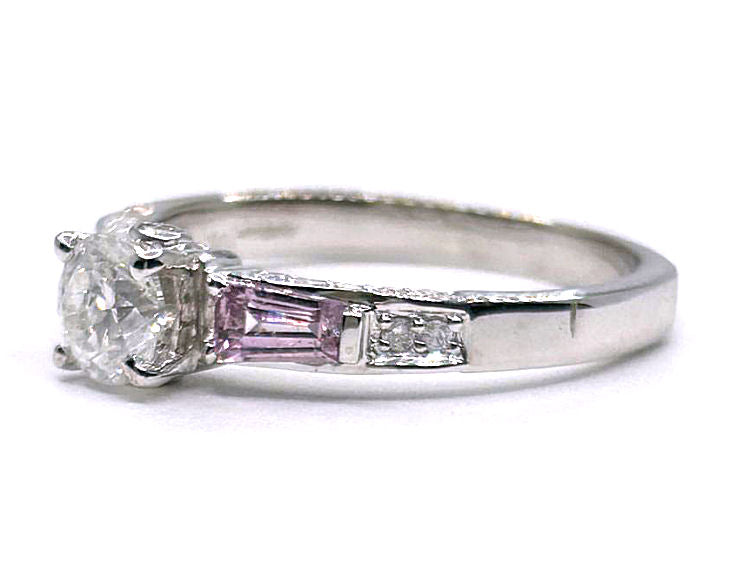 1.45ct Diamond & Sapphire Solitaire Ring in 14K Gold