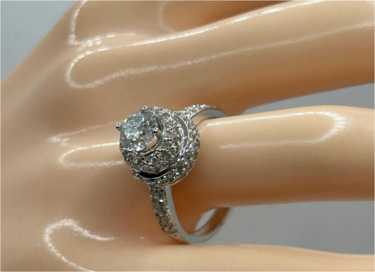 1.60ct Solitaire Diamond Ring In 14K White Gold 