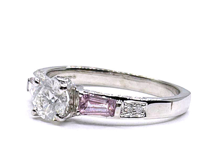 1.45ct Diamond & Sapphire Solitaire Ring in 14K Gold