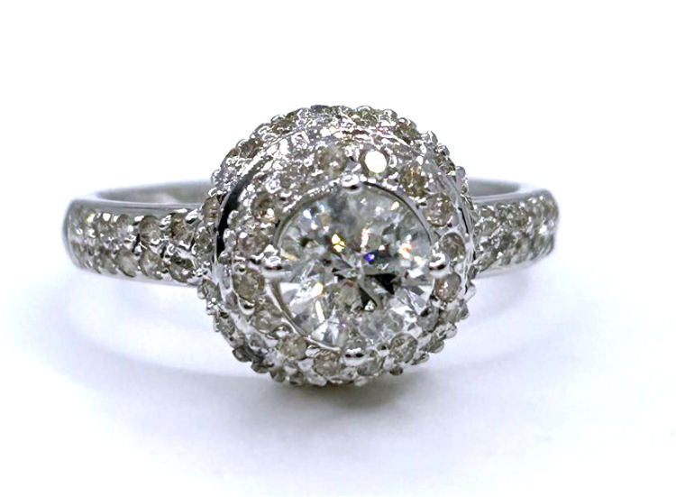 1.60ct Solitaire Diamond Ring In 14K White Gold 