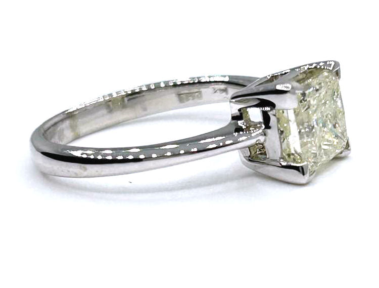 2.08ct Solitaire Diamond Ring In 14K White Gold