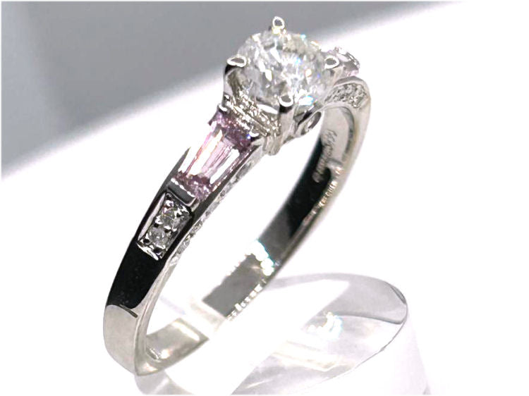 1.45ct Diamond & Sapphire Solitaire Ring in 14K Gold