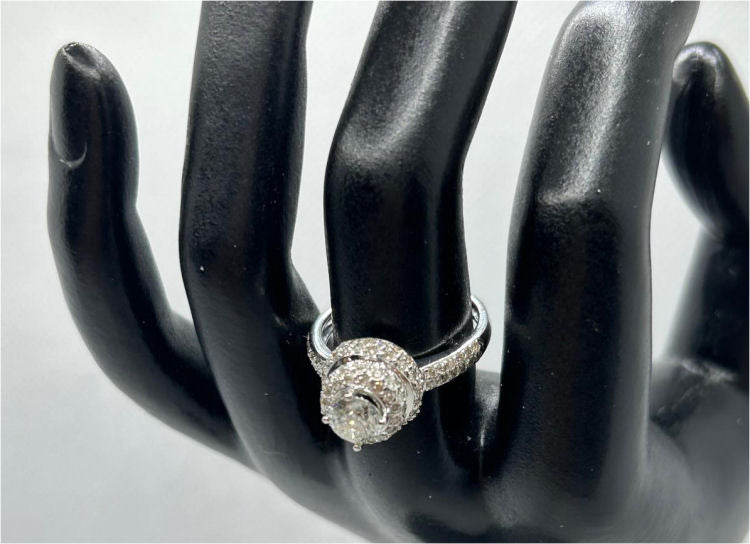 1.60ct Solitaire Diamond Ring In 14K White Gold 