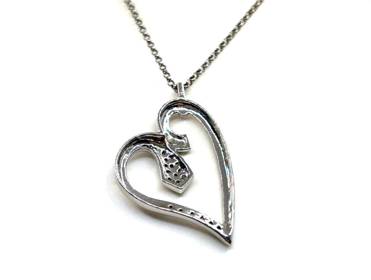 0.10ct Diamond Necklace in 18K White Gold - Necklace Length (42.00cm)