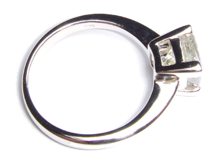 2.08ct Solitaire Diamond Ring In 14K White Gold
