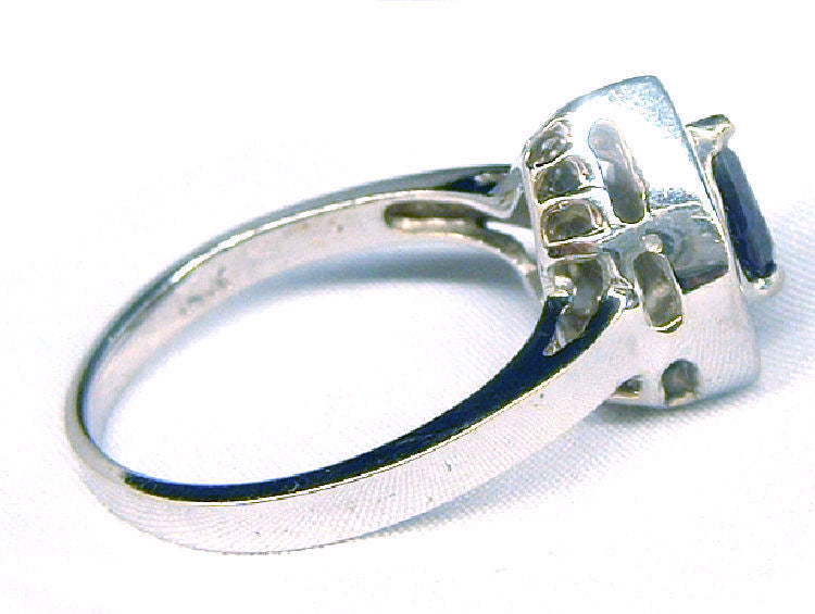 1.50ct Amethyst & Diamond Ring in 14K White Gold