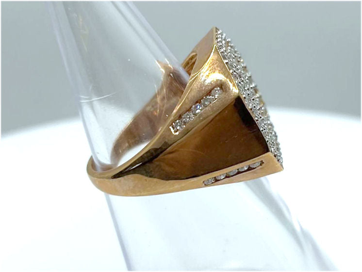 1.45ctw Diamond set in 10K Rose Gold Gent's Ring