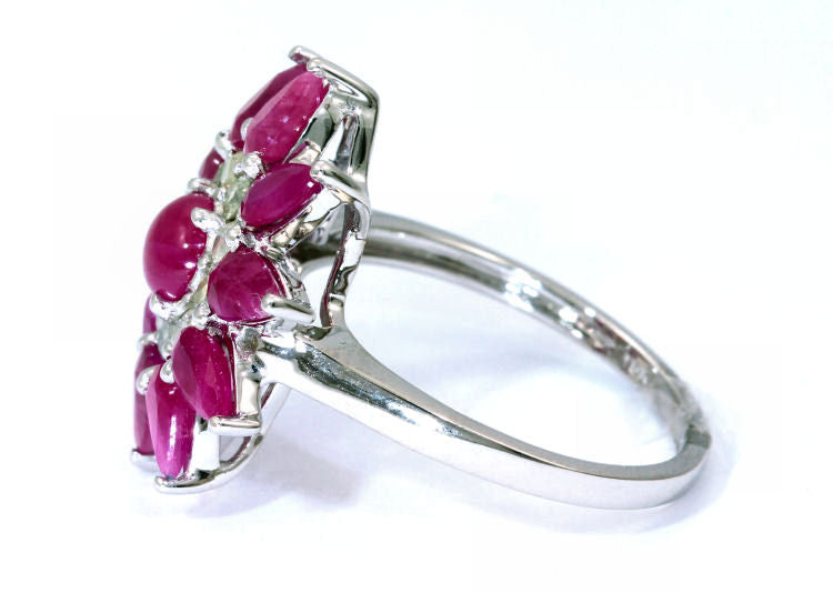 3.24ct Ruby & Diamond Ring in 18K White Gold
