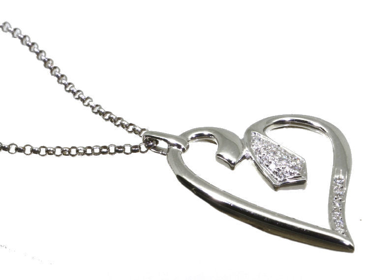 0.10ct Diamond Necklace in 18K White Gold - Necklace Length (42.00cm)