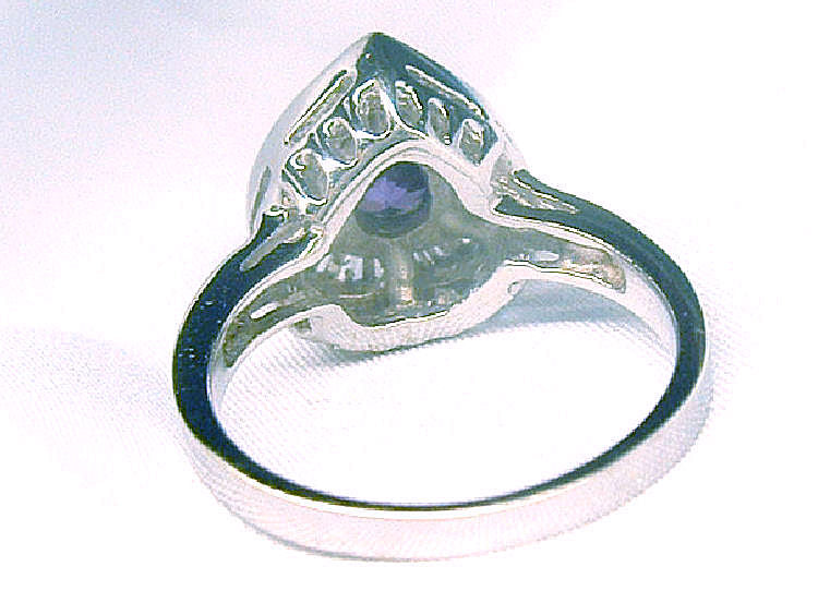 1.50ct Amethyst & Diamond Ring in 14K White Gold
